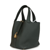 Hermes Picotin Lock 18 Vert Mangrove Clemence Gold Hardware
