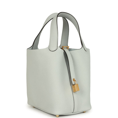 Hermes Picotin Lock 18 Bleu Pale Clemence Gold Hardware