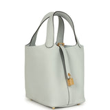 Hermes Picotin Lock 18 Bleu Pale Clemence Gold Hardware
