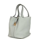 Hermes Picotin Lock 22 Bleu Pale Clemence Gold Hardware