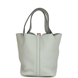 Hermes Picotin Lock 22 Bleu Pale Clemence Gold Hardware