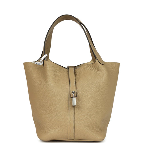 Hermes Picotin Lock 22 Trench Clemence Palladium Hardware