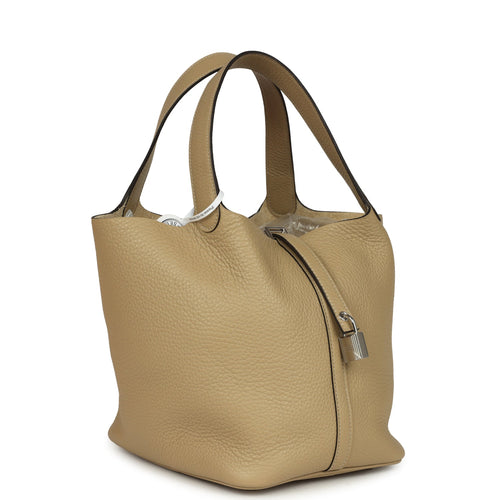 Hermes Picotin Lock 22 Trench Clemence Palladium Hardware