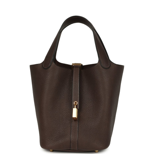 Hermes Picotin Lock 18 Ebene Barenia Faubourg Gold Hardware