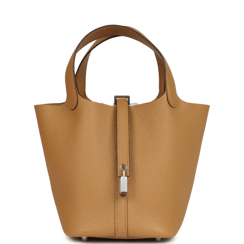 Hermes Picotin Lock 18 Biscuit Clemence Palladium Hardware