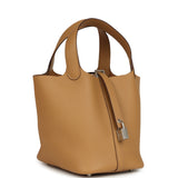 Hermes Picotin Lock 18 Biscuit Clemence Palladium Hardware