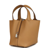 Hermes Picotin Lock 18 Biscuit Clemence Palladium Hardware