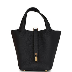 Hermes Picotin Lock 18 Caban Clemence Gold Hardware