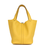 Hermes Picotin Lock 22 Sun Clemence Palladium Hardware