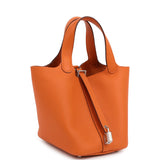 Hermes Picotin Lock 18 Orange Clemence Palladium Hardware - Thumbnail View 2