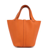 Hermes Picotin Lock 18 Orange Clemence Palladium Hardware - Thumbnail View 4