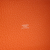 Hermes Picotin Lock 18 Orange Clemence Palladium Hardware - Thumbnail View 8