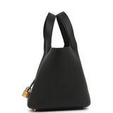 Hermes Picotin Lock 18 Black Clemence Gold Hardware