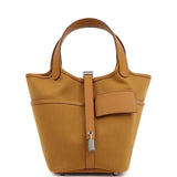 Hermes Picotin Cargo 18 Sesame Swift and Toile Canvas Palladium Hardware - Thumbnail View 1