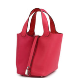 Hermes Picotin Lock 18 Casaque Rose Extreme and Rose Mexico Palladium Hardware