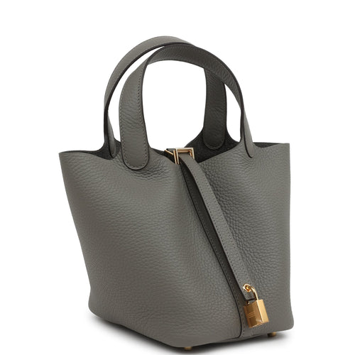 Hermes Picotin Lock 18 Gris Meyer Clemence Gold Hardware