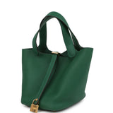 Hermes Picotin Lock 18 Vert Moyen Clemence Gold Hardware