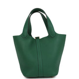 Hermes Picotin Lock 18 Vert Moyen Clemence Gold Hardware