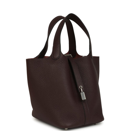 Hermes Picotin Lock 18 Rouge Sellier Clemence Palladium Hardware