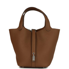 Hermes Picotin Lock 18 Alezan Clemence Palladium Hardware