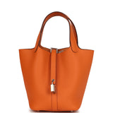 Hermes Picotin Lock 18 Orange Clemence Palladium Hardware - Thumbnail View 1