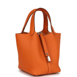 Hermes Picotin Lock 18 Orange Clemence Palladium Hardware - Thumbnail View 2