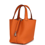 Hermes Picotin Lock 18 Orange Clemence Palladium Hardware - Thumbnail View 5