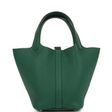Hermes Picotin Lock 18 Vert Moyen Clemence Palladium Hardware