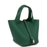 Hermes Picotin Lock 18 Vert Moyen Clemence Palladium Hardware