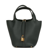 Hermes Picotin Lock 18 Vert Mangrove Clemence Gold Hardware