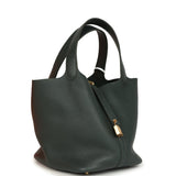 Hermes Picotin Lock 22 Vert Mangrove Clemence Gold Hardware