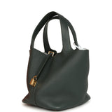 Hermes Picotin Lock 22 Vert Mangrove Clemence Gold Hardware