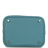 Hermes Picotin Lock 18 Blue Jean Clemence Palladium Hardware