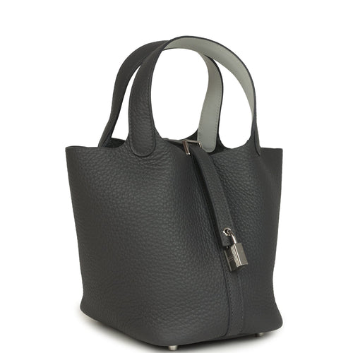 Hermes Picotin Lock Eclat 18 Ardoise Clemence and Gris Platine Swift Palladium Hardware
