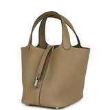 Hermes Picotin Lock 18 Beige Marfa Clemence Palladium Hardware