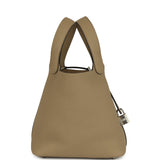 Hermes Picotin Lock 18 Beige Marfa Clemence Palladium Hardware