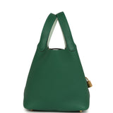Hermes Picotin Lock 18 Eclat Vert Moyen Clemence and Vert Peppermint Swift Gold Hardware