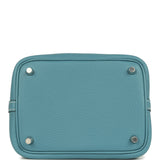 Hermes Picotin Lock 18 Blue Jean Clemence Palladium Hardware - Thumbnail View 6