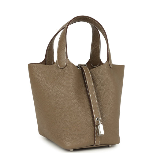 Hermes Picotin Lock 18 Etoupe Clemence Palladium Hardware