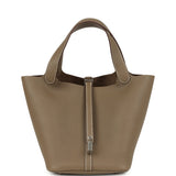 Hermes Picotin Lock 22 Etoupe Clemence Palladium Hardware
