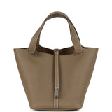 Hermes Picotin Lock 22 Etoupe Clemence Palladium Hardware