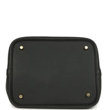 Hermes Picotin Lock 22 Black Clemence Gold Hardware