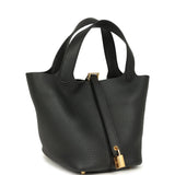 Hermes Picotin Lock 18 Black Clemence Gold Hardware - Thumbnail View 2