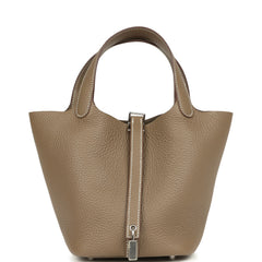 Hermes Picotin Lock 18 Etoupe Clemence Palladium Hardware