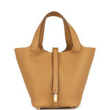 Hermes Picotin Lock 18 Biscuit Clemence Gold Hardware