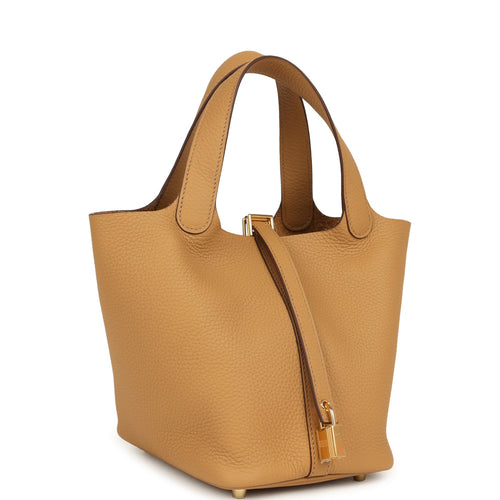 Hermes Picotin Lock 18 Biscuit Clemence Gold Hardware