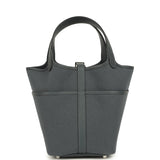 Hermes Picotin Cargo 18 Cargo Gris Misty Toile H Canvas and Swift Palladium Hardware