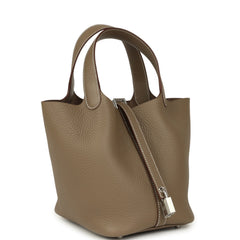 Hermes Picotin Lock 18 Etoupe Clemence Palladium Hardware