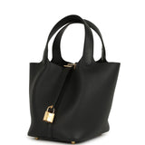 Hermes Picotin Lock 18 Black Clemence Gold Hardware - Thumbnail View 2
