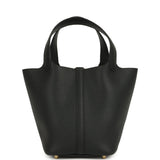 Hermes Picotin Lock 18 Black Clemence Gold Hardware - Thumbnail View 5